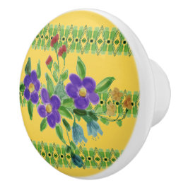 Pomo De Cerámica Cajón de cerámica con flores