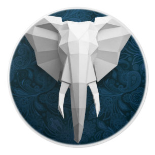 Pomo De Cerámica Cajón de cerámica/Pomos de puerta - Elefante 3D