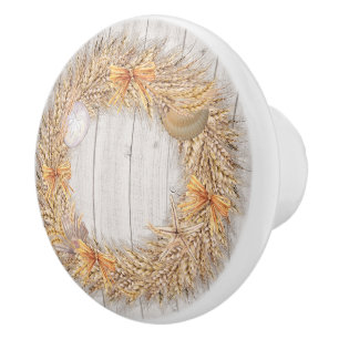 Pomo De Cerámica Cajón de correa para las conchas de la playa / pec