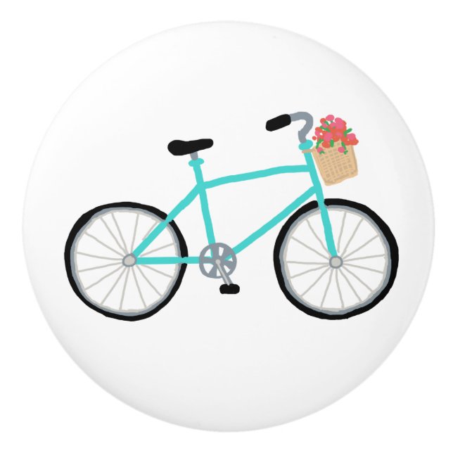 Pomo De Cerámica Cajón de la bicicleta del crucero y botón del (Anverso)