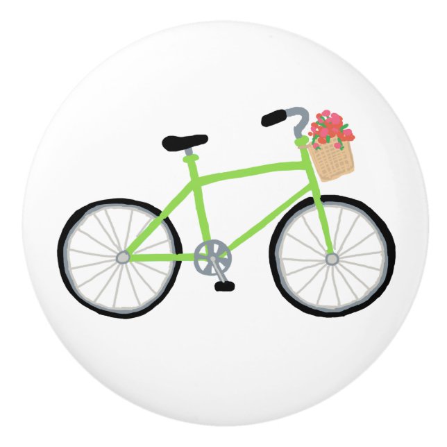 Pomo De Cerámica Cajón de la bicicleta del crucero y botón del (Anverso)