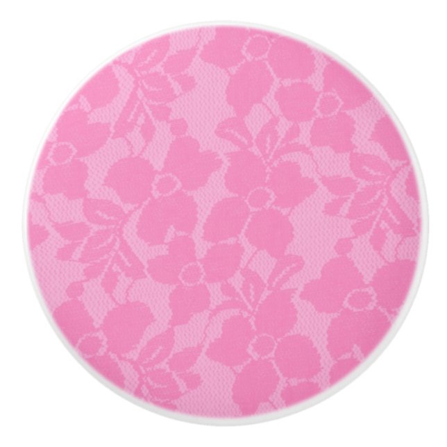 Pomo De Cerámica Cajón de ropa interior de encaje floral de encaje  (Anverso)