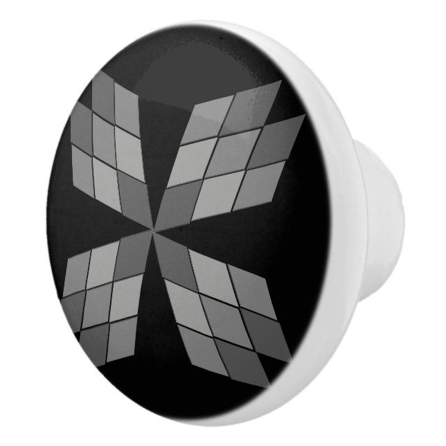 Pomo De Cerámica Cajones de cajón - Petales de diamante (Derecha)