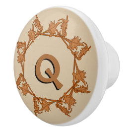 Pomo De Cerámica Cajones de cajón - Saltos en círculo con iniciales