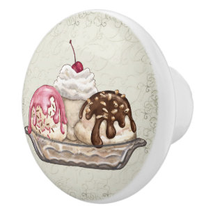 Pomo De Cerámica Cajones de drenaje de helados neopolitanos decadad
