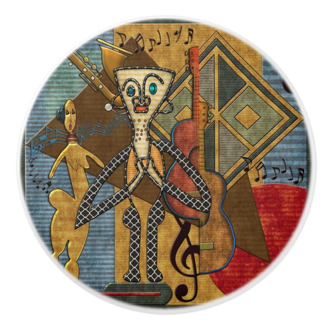 Pomo De Cerámica Cálido Jazz (Anverso)