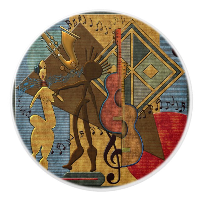 Pomo De Cerámica Cálido Jazz (Anverso)