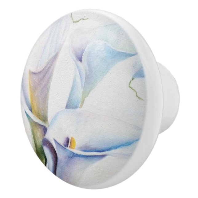 POMO DE CERÁMICA CALLA BLANCA LILIES CERAMIC KNOB (Derecha)