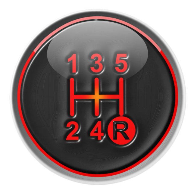 Pomo De Cerámica Cambio de marcha del coche de competición (Anverso)