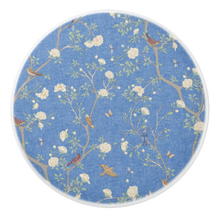 Pomo De Cerámica Camellia Garden Breeze Azul Chinoiserie 
