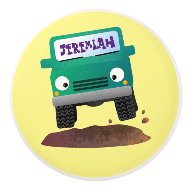 Pomo De Cerámica Camión de personalizado de vehículos 4X4 fuera de  (Anverso)