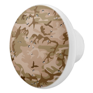 Pomo De Cerámica Camuflaje del desierto con guijarros, militar, ejé