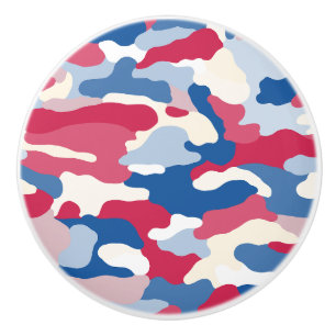 Pomo De Cerámica Camuflaje rojo blanco y azul (1)