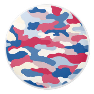Pomo De Cerámica Camuflaje rojo blanco y azul (2)
