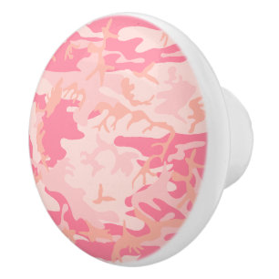 Pomo De Cerámica Camuflaje rosa, ejército, ejército