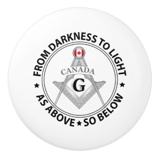 Pomo De Cerámica Canada freemasonry sign