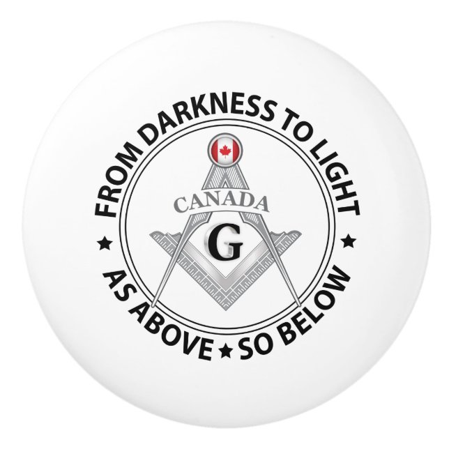 Pomo De Cerámica Canada freemasonry sign (Anverso)