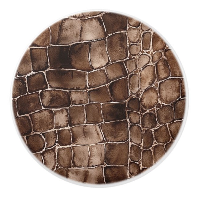 Pomo De Cerámica Candía de chocolate marrón (Anverso)