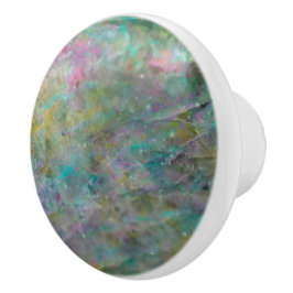 Pomo De Cerámica Canica de Roca de Cristal de Colores Arcoíris
