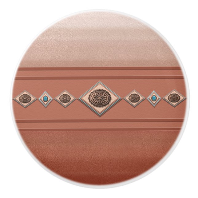 Pomo De Cerámica Cañón Sandstone del Suroeste (Anverso)