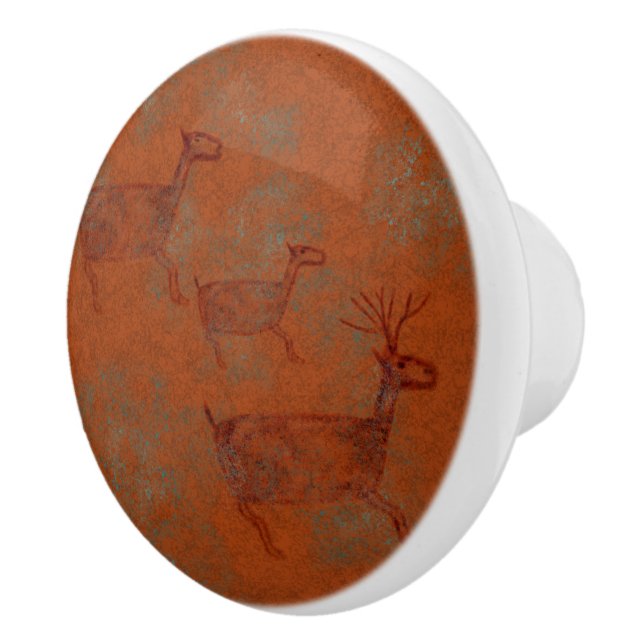 Pomo De Cerámica Cañones del Suroeste Petroglifos (Derecha)