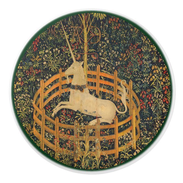 Pomo De Cerámica Captura de cerámica unicornio en cautiverio (Anverso)