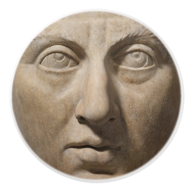 Pomo De Cerámica Cara de mármol dramática del emperador romano anti (Anverso)