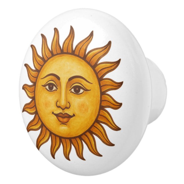 Pomo De Cerámica Cara de sol (Derecha)