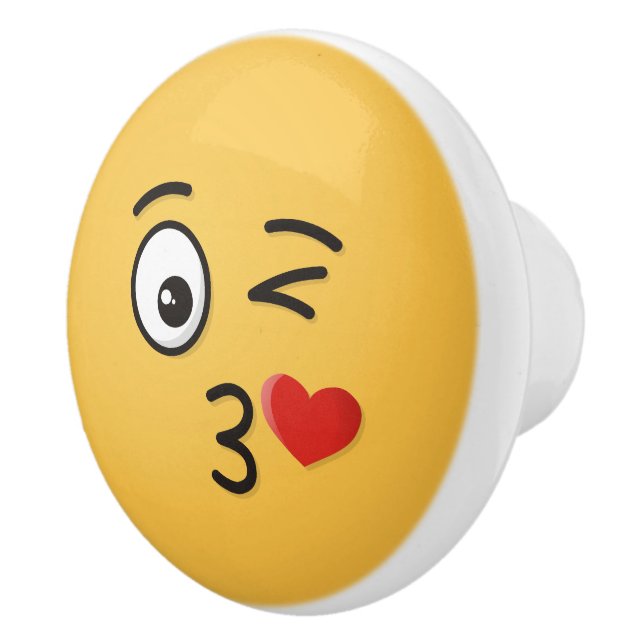 Pomo De Cerámica Cara lanzando un beso (Derecha)