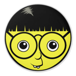 Pomo De Cerámica Cara nerviosa