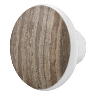 Pomo De Cerámica Carbón neutro de color beige Piedra de mármol marr