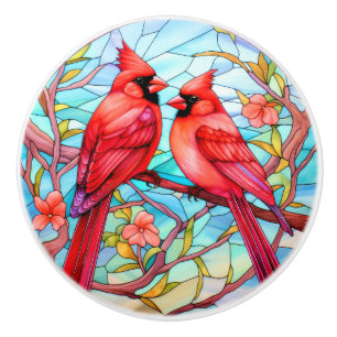 Pomo De Cerámica Cardenal Redbird - ¡TRANSFERIRLO!
