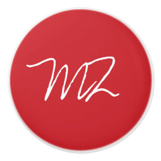 Pomo De Cerámica Cardenal rojo personalizado