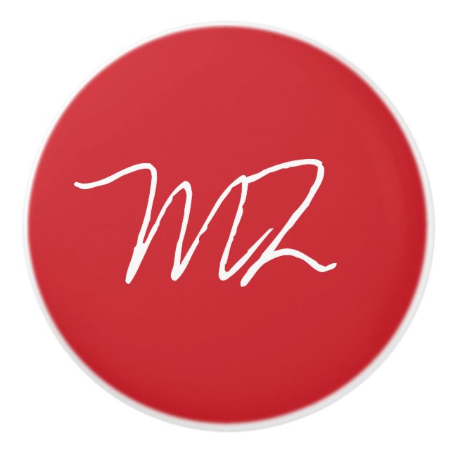 Pomo De Cerámica Cardenal rojo personalizado (Anverso)