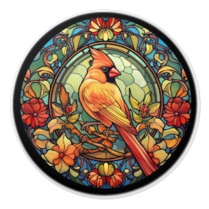 Pomo De Cerámica Cardinal Redbird