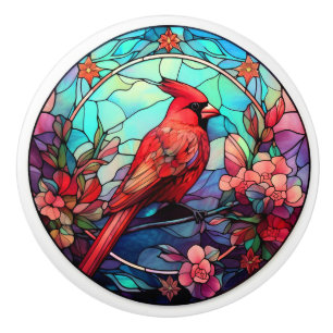 Pomo De Cerámica Cardinal Redbird