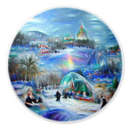 Pomo De Cerámica Carnaval de invierno