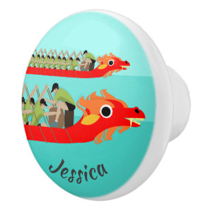 Pomo De Cerámica Carreras del barco Dragon