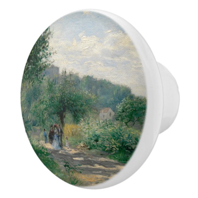 Pomo De Cerámica Carretera en Louveciennes por Auguste Renoir (Derecha)