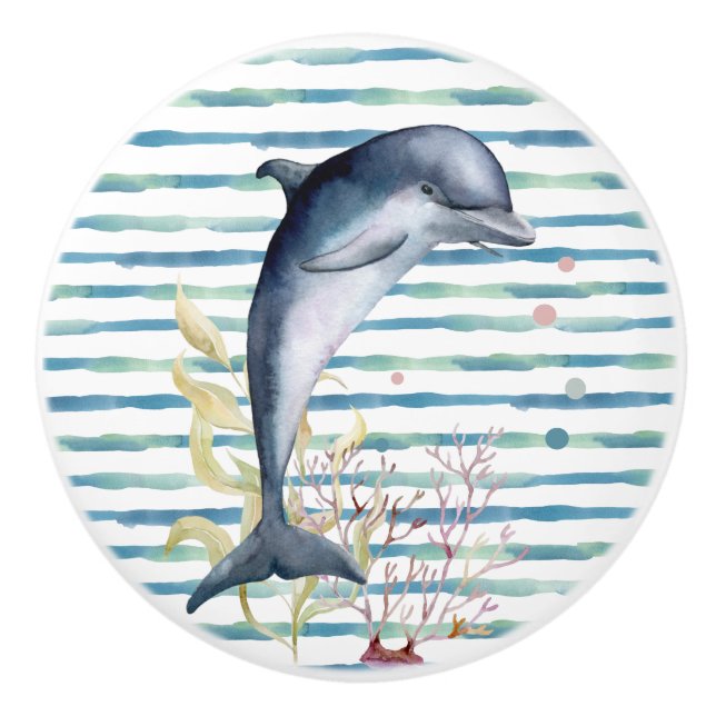 POMO DE CERÁMICA CASA DE VACACIONES DE LA PLAYA DE DOLPHIN ART WATE (Anverso)