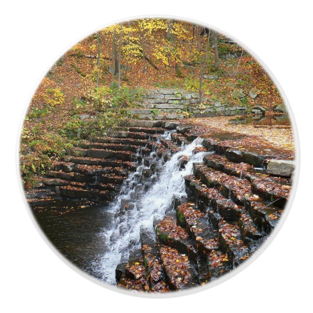 Pomo De Cerámica Cascada en el Parque Estatal Laurel Hill (Anverso)