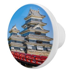 Pomo De Cerámica Castillo y puente de Matsumoto