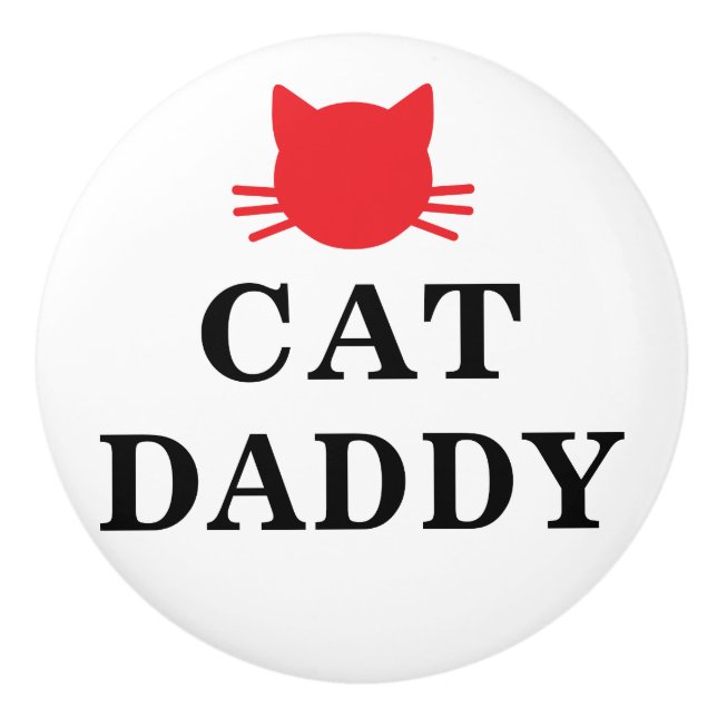 Pomo De Cerámica Cat Daddy Ceramic Knob (Anverso)