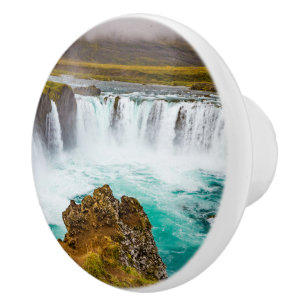 Pomo De Cerámica Catarata de Godafoss, Islandia