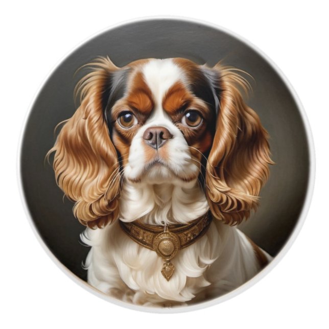 Pomo De Cerámica Cavalier King Charles Spaniel (Anverso)