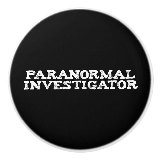 Pomo De Cerámica Caza fantasma de investigador paranormal (Anverso)