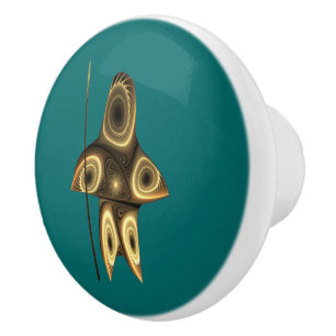 Pomo De Cerámica Cazador Inuit Fractal