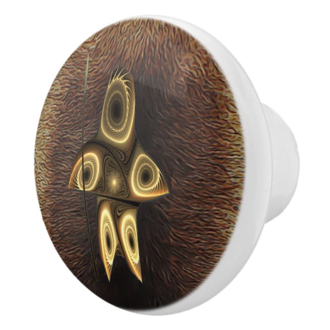 Pomo De Cerámica Cazador inuit fractal (Derecha)