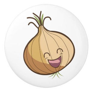 Pomo De Cerámica Cebolla feliz