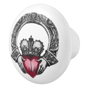Pomo De Cerámica Celtic Claddagh